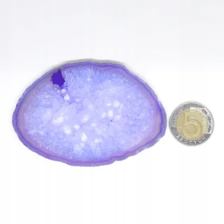 Agat fioletowy plaster XL owalny 1szt. dł. 6,9-8,9 szer. 5,6-7,2cm