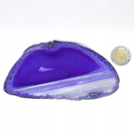 Agat fioletowy plaster polerowany JUMBO 1 szt. dł. 103-142 szer. 54-73mm