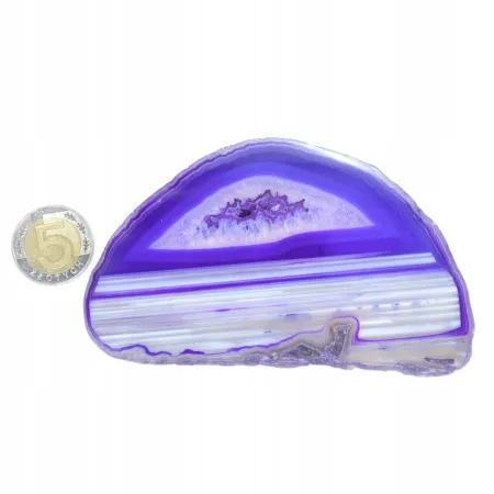 Agat fioletowy plaster polerowany JUMBO 1 szt. dł. 103-142 szer. 54-73mm