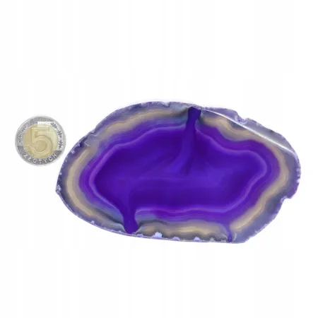 Agat fioletowy plaster polerowany JUMBO 1 szt. dł. 103-142 szer. 54-73mm