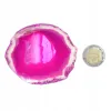 Agat różowy plaster polerowany owalny XL 1 szt. dł. 7-9,3 szer. 5,8-7,9cm