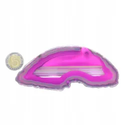 Agat różowy plaster polerowany JUMBO 1 szt. dł. 10,2-13,9 szer. 5-6,1cm