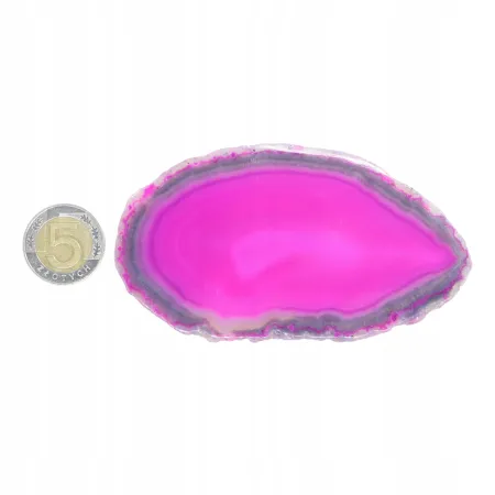Agat różowy plaster polerowany JUMBO 1 szt. dł. 10,2-13,9 szer. 5-6,1cm