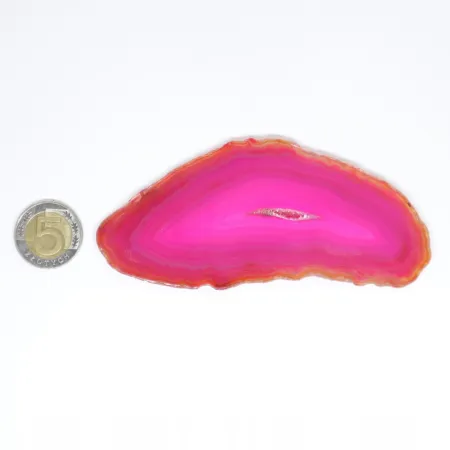 Agat różowy plaster polerowany JUMBO 1 szt. dł. 10,2-13,9 szer. 5-6,1cm
