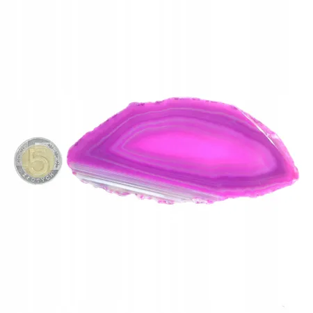 Agat różowy plaster polerowany JUMBO 1 szt. dł. 10,2-13,9 szer. 5-6,1cm