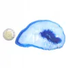 Agat niebieski polerowany podłużny XL 1szt. dł. 8,7-12,3 szer. 4,5-5,9cm