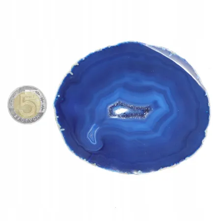 Agat niebieski polerowany podłużny XXL 1szt. dł. 8,5-10,4 szer. 6,7-8,4cm