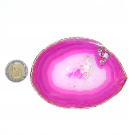 Agat różowy plaster polerowany JUMBO 1 szt. dł. 10,2-13,9 szer. 5-6,1cm