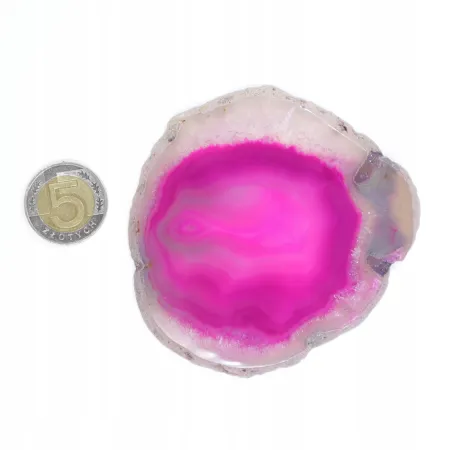 Agat różowy plaster polerowany JUMBO 1 szt. dł. 10,2-13,9 szer. 5-6,1cm
