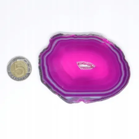 Agat różowy plaster polerowany JUMBO 1 szt. dł. 10,2-13,9 szer. 5-6,1cm