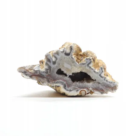Agat feather agate geoda cięta średnia kryształ naturalny 20gr 1szt