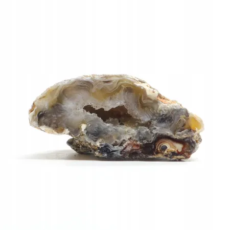Agat feather agate geoda cięta średnia kryształ naturalny 20gr 1szt
