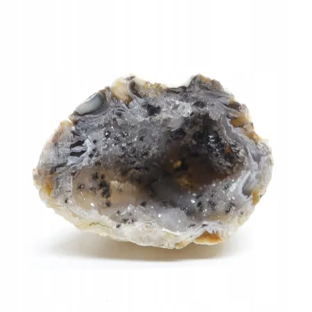 Agat feather agate geoda cięta kryształ naturalny 30gr 1szt