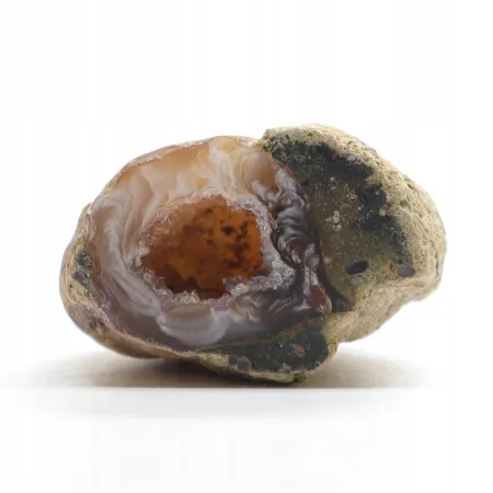 Agat feather agate geoda cięta kryształ naturalny 40gr 1szt