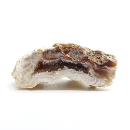 Agat feather agate geoda cięta kryształ naturalny 50gr 1szt