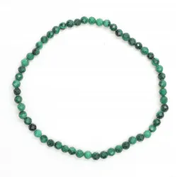 Bransoletka malachit kamień naturalny kulka fasetowana 3mm