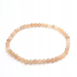 Bransoletka fasetowana, kamień słoneczny - 4mm