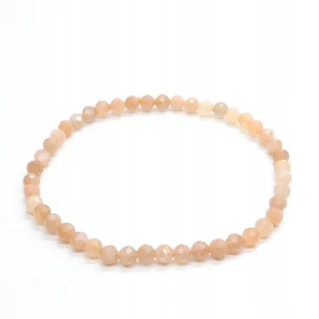 Bransoletka fasetowana, kamień słoneczny - 4mm