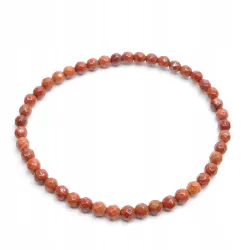 Bransoletka fasetowana, Jaspis czerwony - 4mm