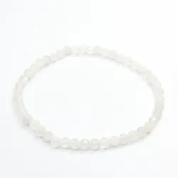 Bransoletka fasetowana, Kamień księżycowy- 4mm