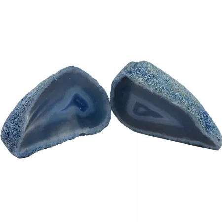 Niebieski agat buła naturalna barwiona surowa polerowana 200g-300g 1połówka