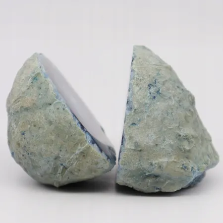 Niebieski agat buła naturalna barwiona surowa polerowana 200g-300g 1połówka