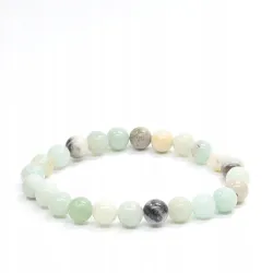 Bransoletka Amazonit z Chin kamień czakry naturalny kulka 8mm, Elegancka