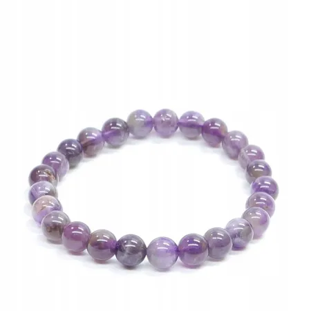 Bransoletka Ametyst Jakość B: Naturalny kamień, 8mm kulka