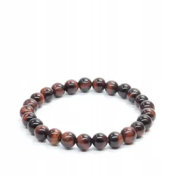 Bransoletka Bawole Oko: Naturalny kamień, 8mm kulka wyraz elegancji