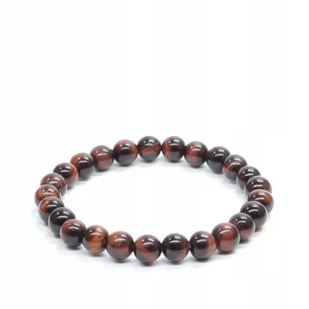 Bransoletka Bawole Oko: Naturalny kamień, 8mm kulka wyraz elegancji