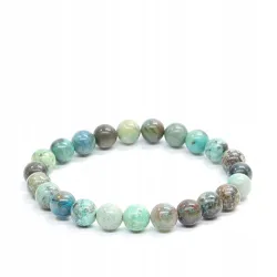 Bransoletka Chryzokola: Naturalny kamień, 8mm kulka wyraz elegancji