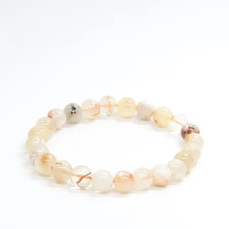 Bransoletka Cytryn jakość B: Naturalny kamień, 8mm kulka wyraz elegancji