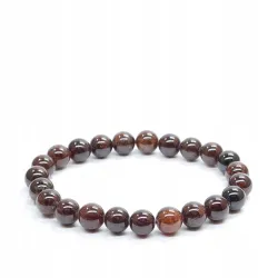 Bransoletka granat pomarańczowy: Naturalny kamień, 8mm kulka