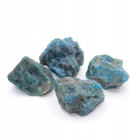 Apatyt Niebieski naturalny surowy bryłka 4cm+ rozmiar XXL kamień 1szt