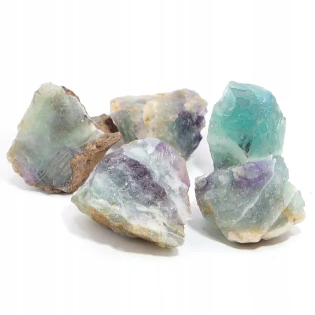 Fluoryt Tęczowy Indie naturalny surowy bryłka 4cm dobra jakość rozmiar XL