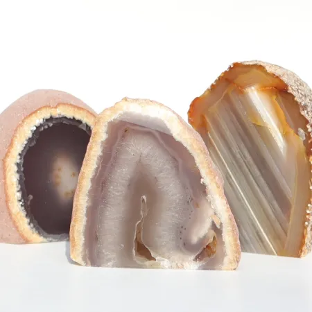 Naturalny agat buła surowa stojąca ozdobna polerowana 100g-200g 1szt geoda