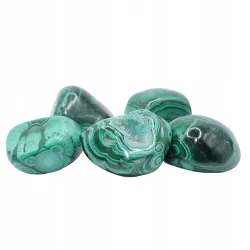 Malachit Kongo, Naturalny polerowany otoczak ładny okaz szlifowany 1szt