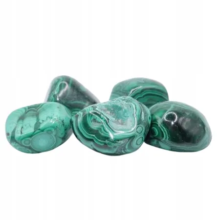 Malachit Kongo, Naturalny polerowany otoczak ładny okaz szlifowany 1szt